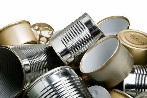 Properly secured skip on roadside during collection